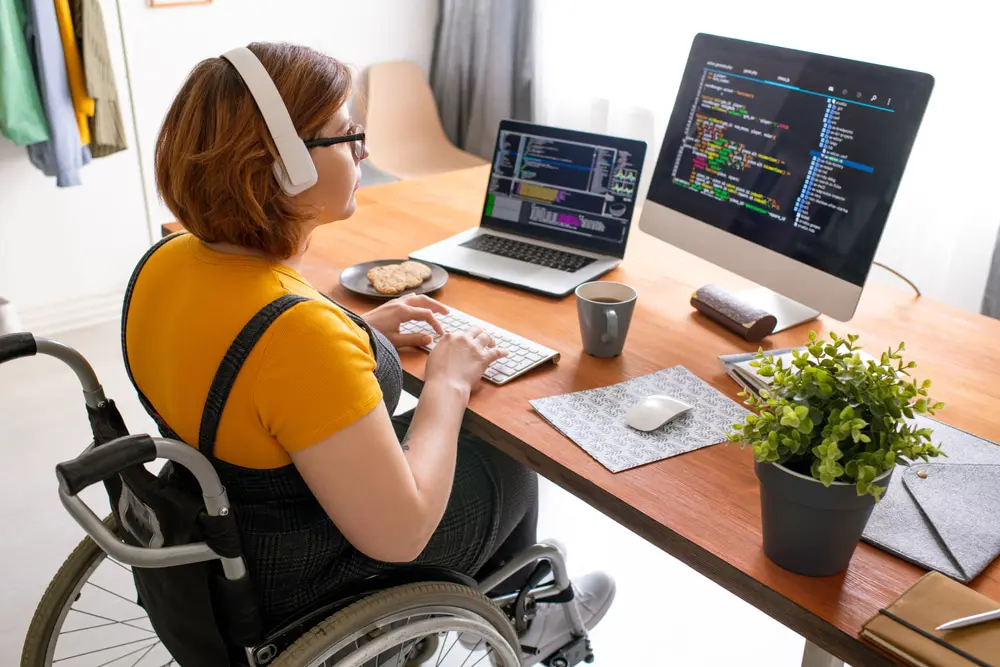 Image of working from home as a disabled person