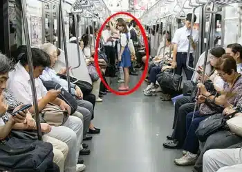 Girl Gives Seat To Old Man, But Then The Security Camera Catches Something Incredible!