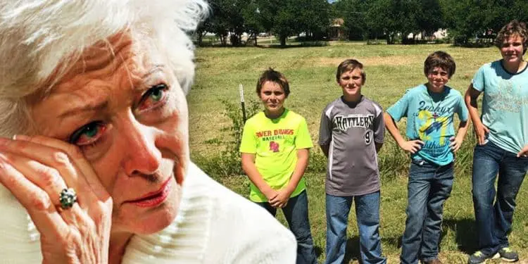 Woman Catches Boys in Her Backyard – Bursts into Tears When She Sees What They Have Done!