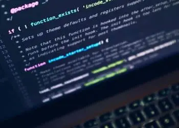 turned on gray laptop computer